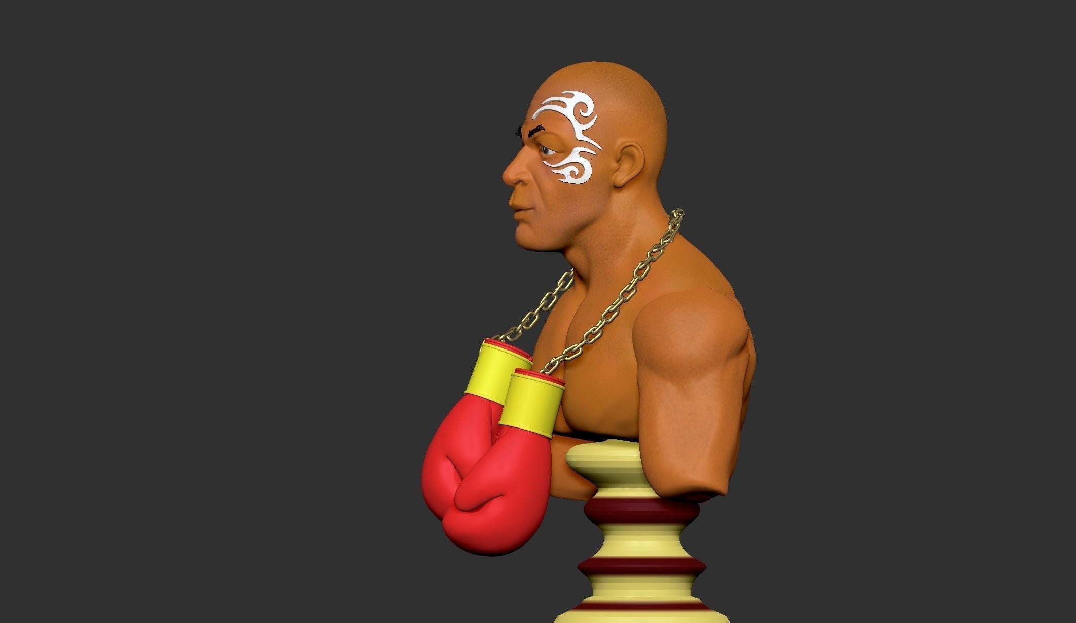 Mike Tyson 3d Printable Bust 3D print model 3D print model_2