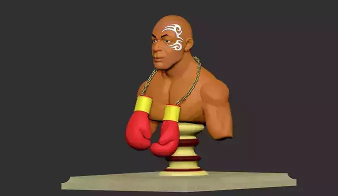 Mike Tyson 3d Printable Bust 3D print model 3D print model