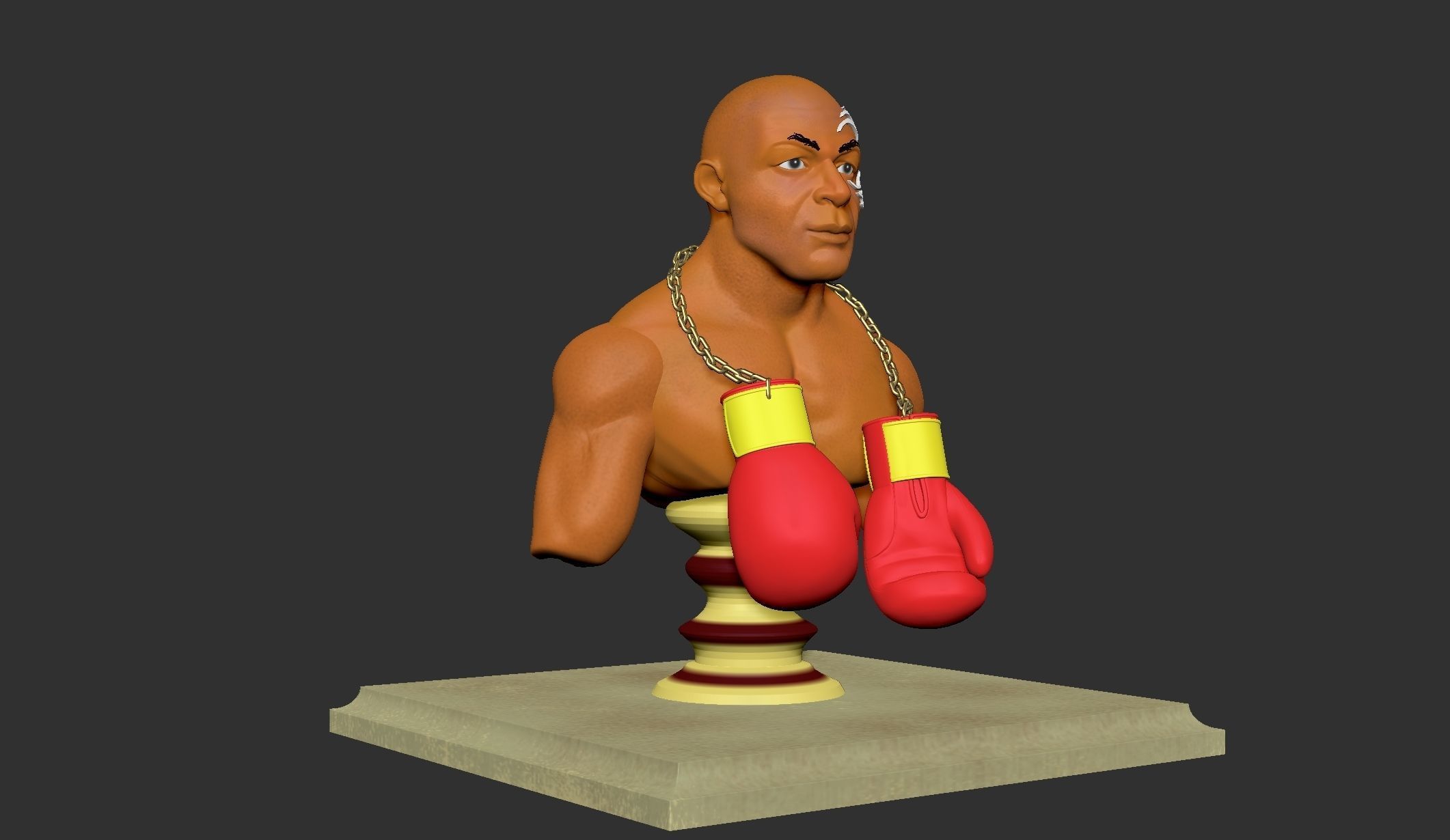 Mike Tyson 3d Printable Bust 3D print model 3D print model_4