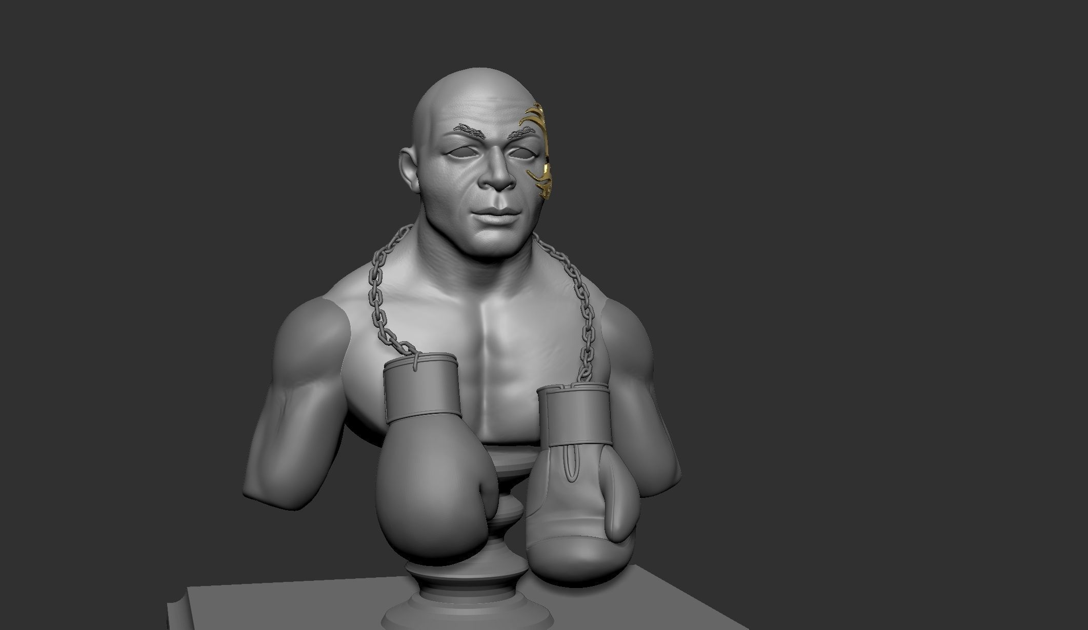 Mike Tyson 3d Printable Bust 3D print model 3D print model_6