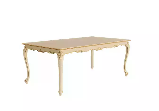 Elegant Carved Legs Dining Table