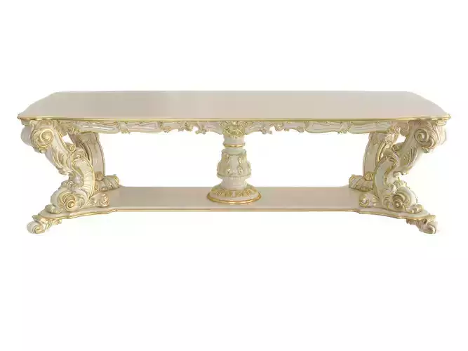 Victorian White Dining Table