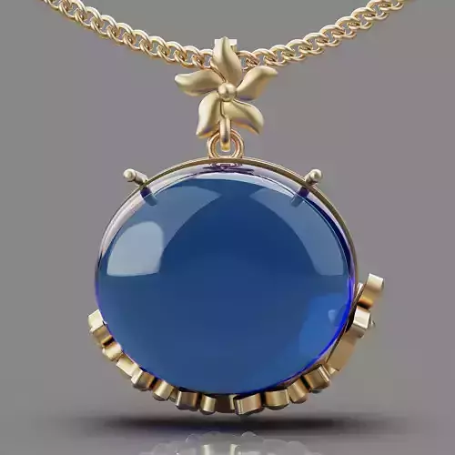 lux pendant   silver gold jewelry printable 3D model