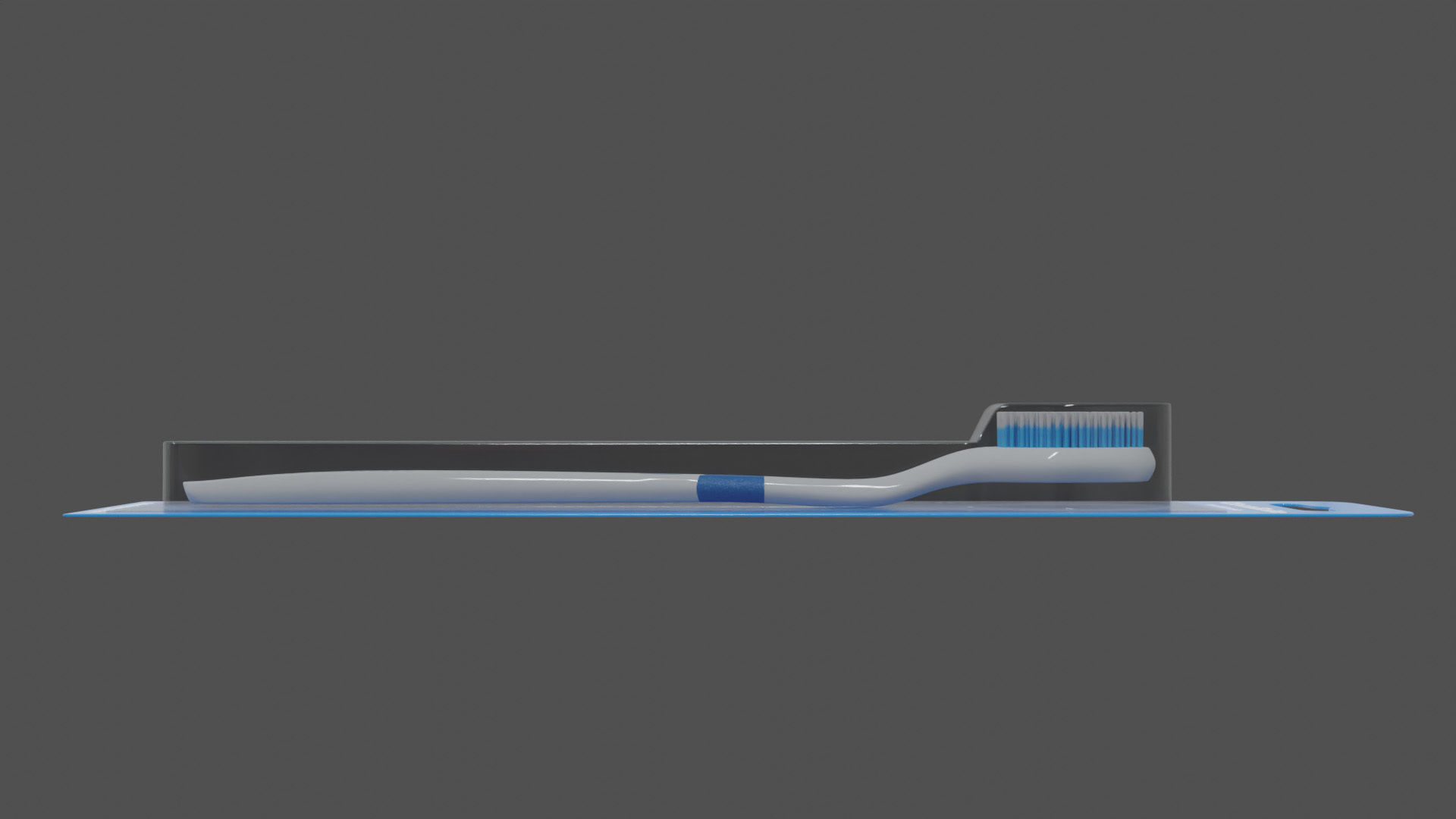 toothbrush with package Low-poly 3D model_1