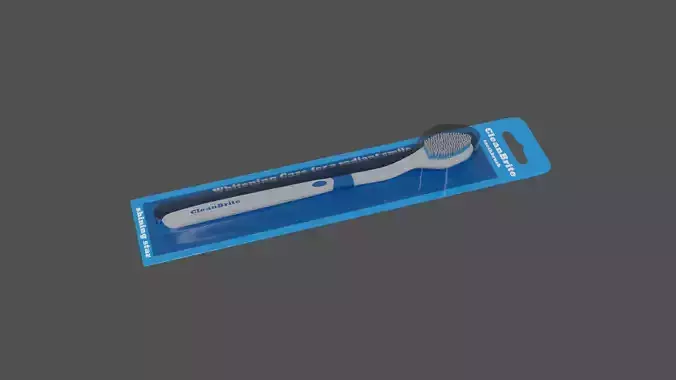 toothbrush with package Low-poly 3D model