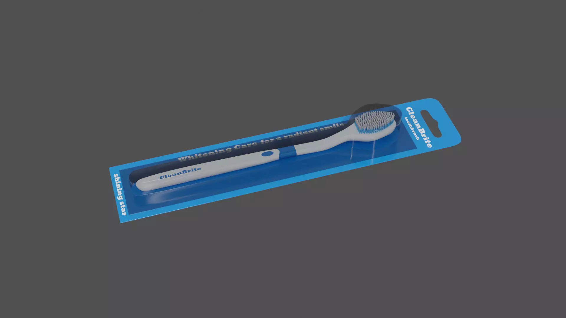 toothbrush with package Low-poly 3D model_0