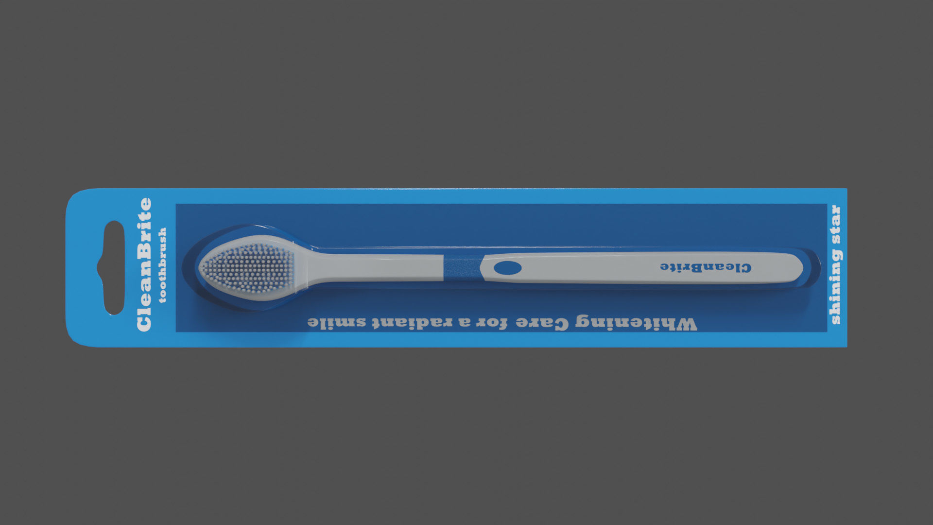 toothbrush with package Low-poly 3D model_2