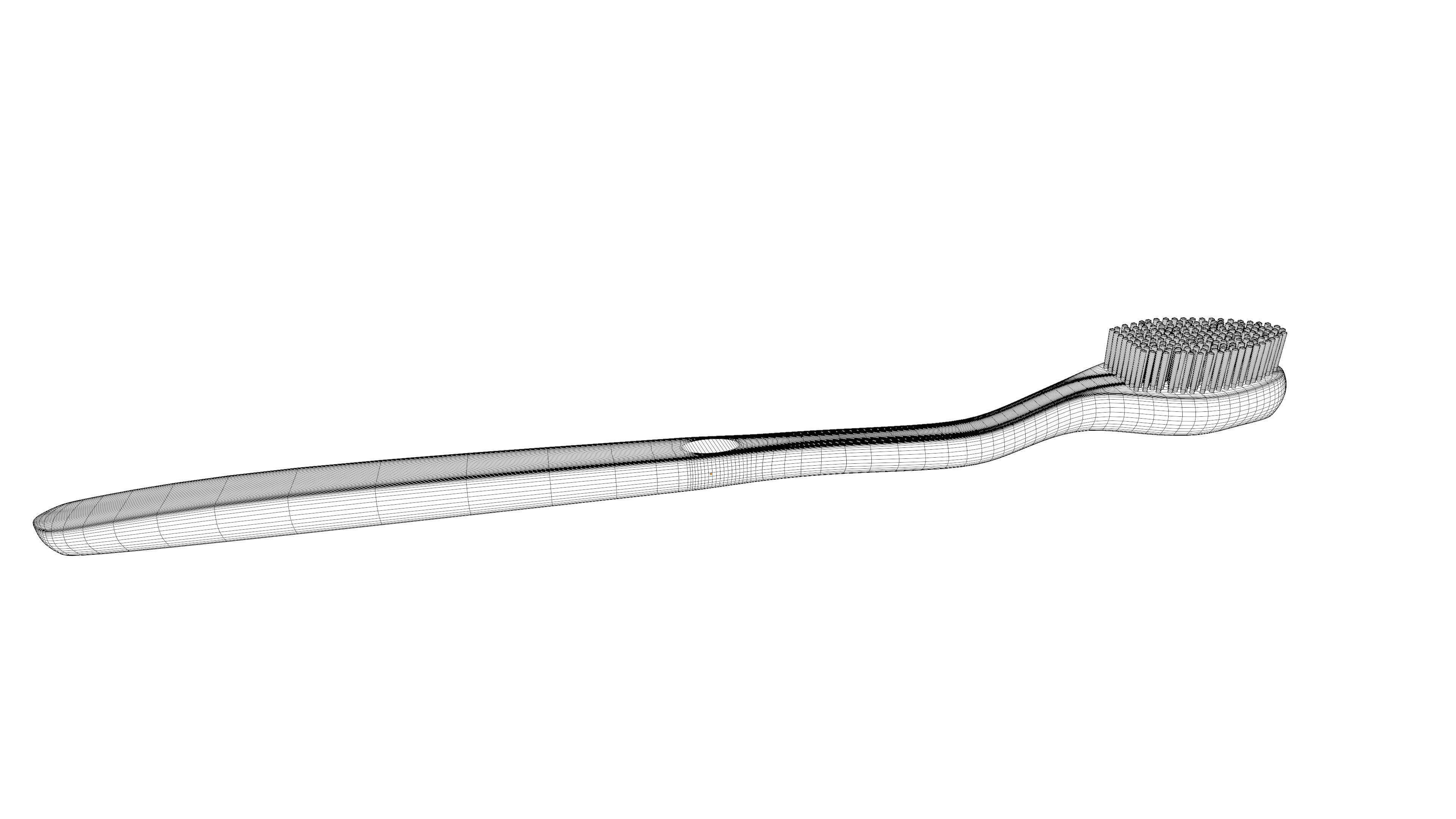 toothbrush with package Low-poly 3D model_6
