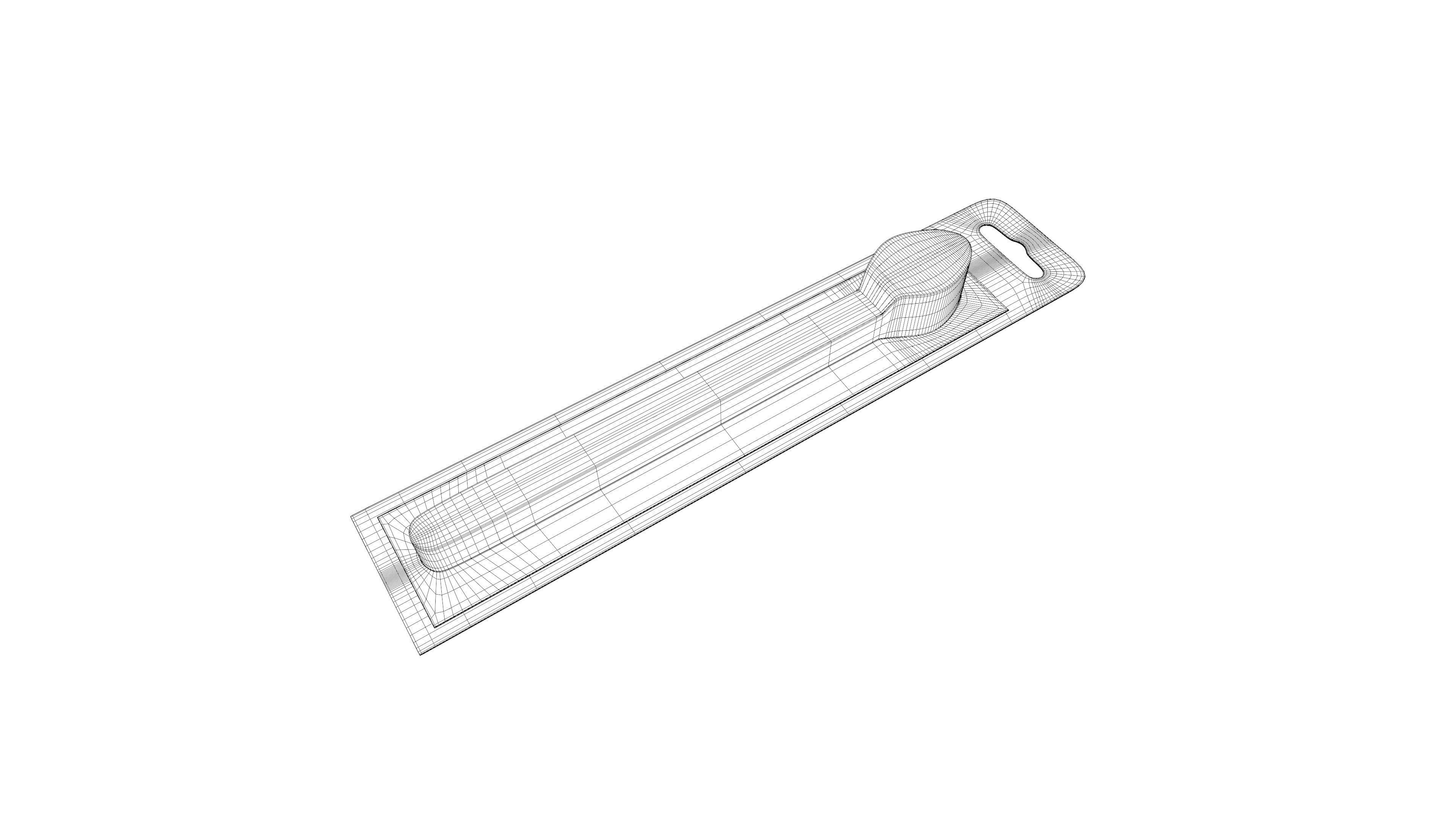 toothbrush with package Low-poly 3D model_3