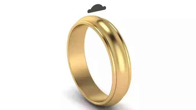 Half-Round Edge Wedding Band 5 mm wide US SIZES