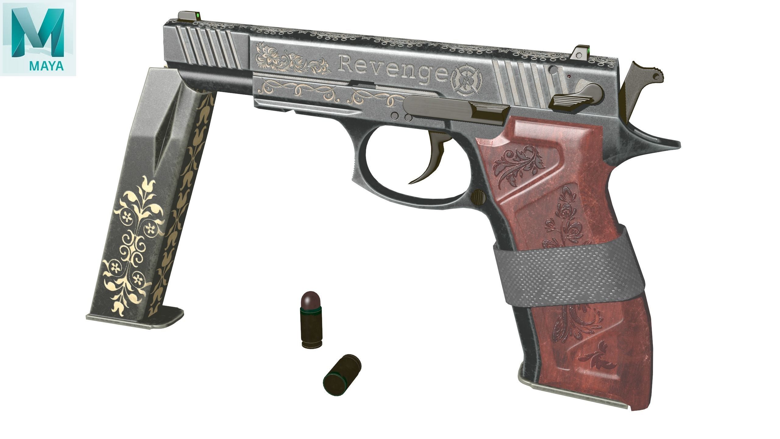 Revenge Silver Low-poly 3D model_15