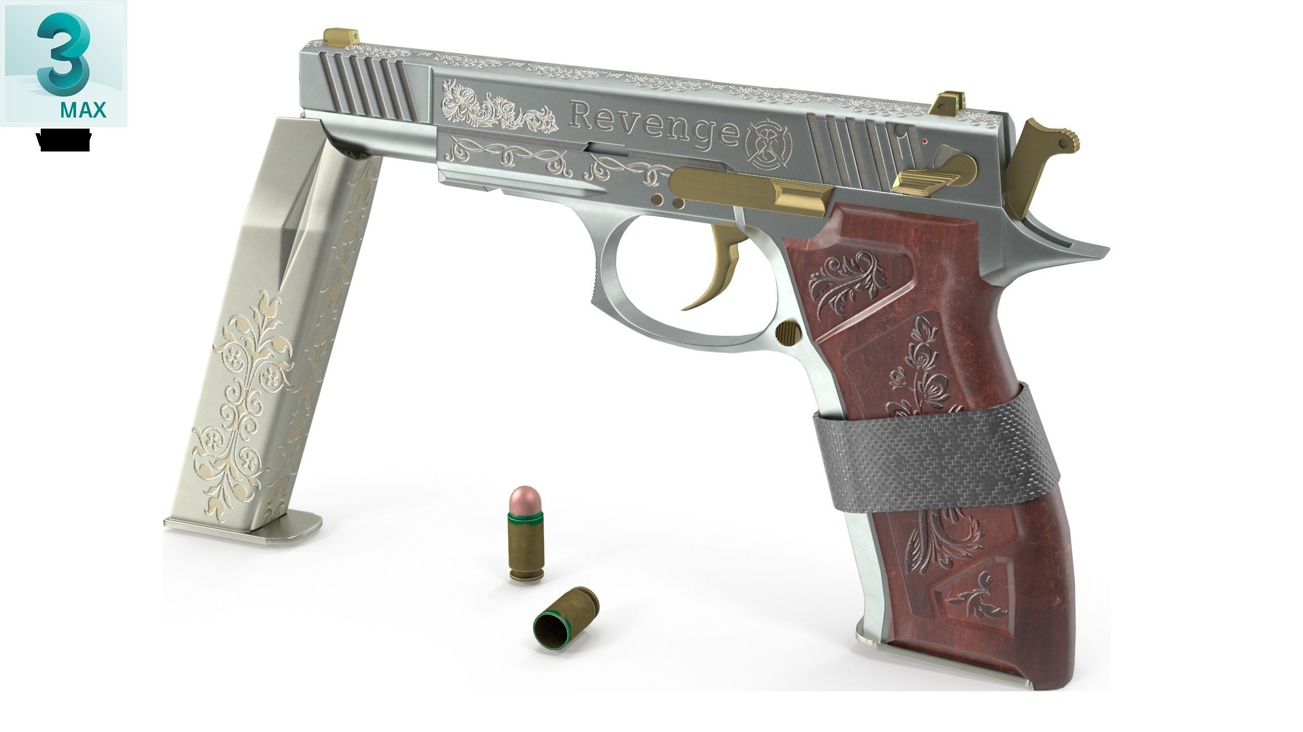 Revenge Silver Low-poly 3D model_12