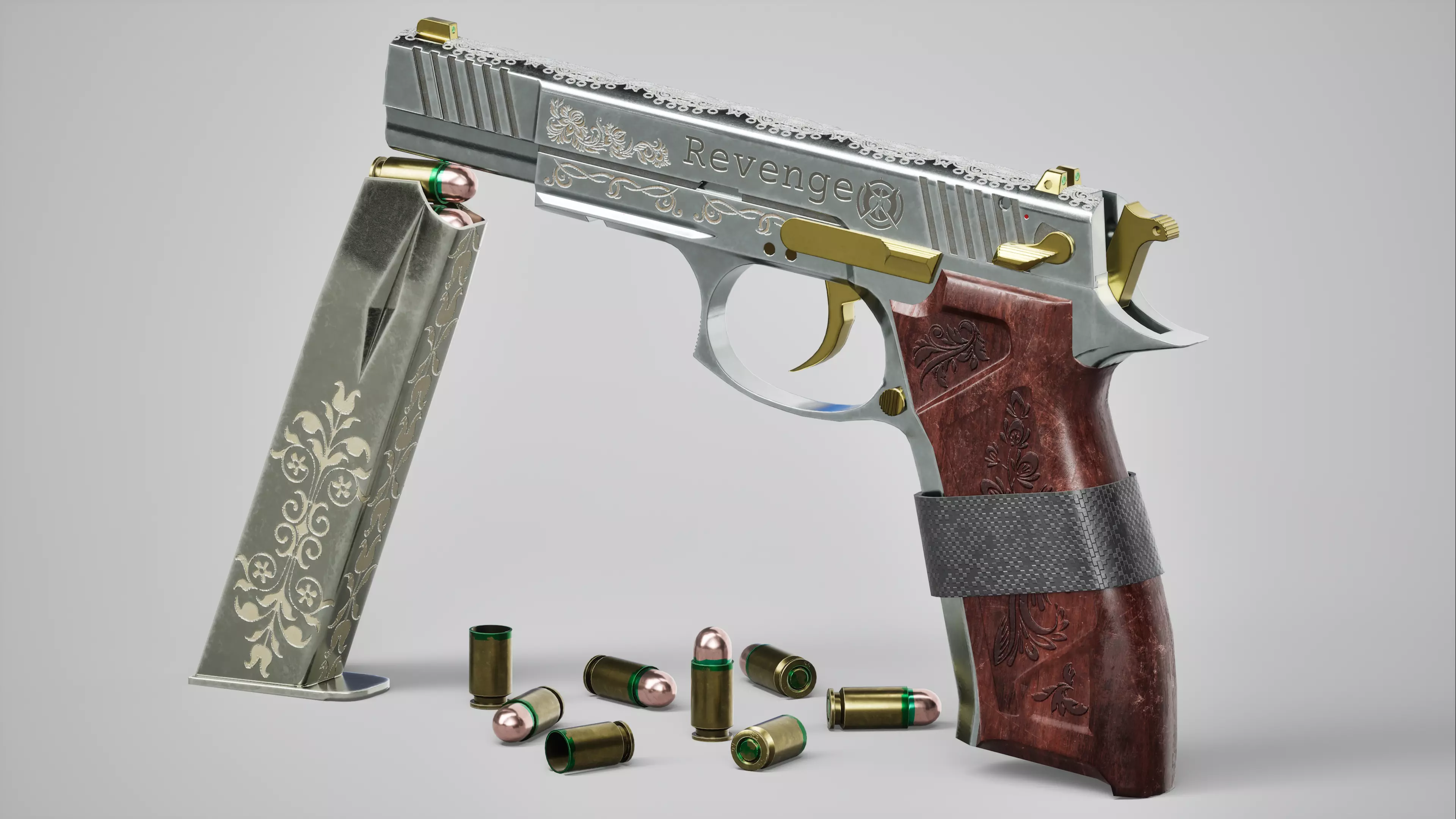 Revenge Silver Low-poly 3D model_0