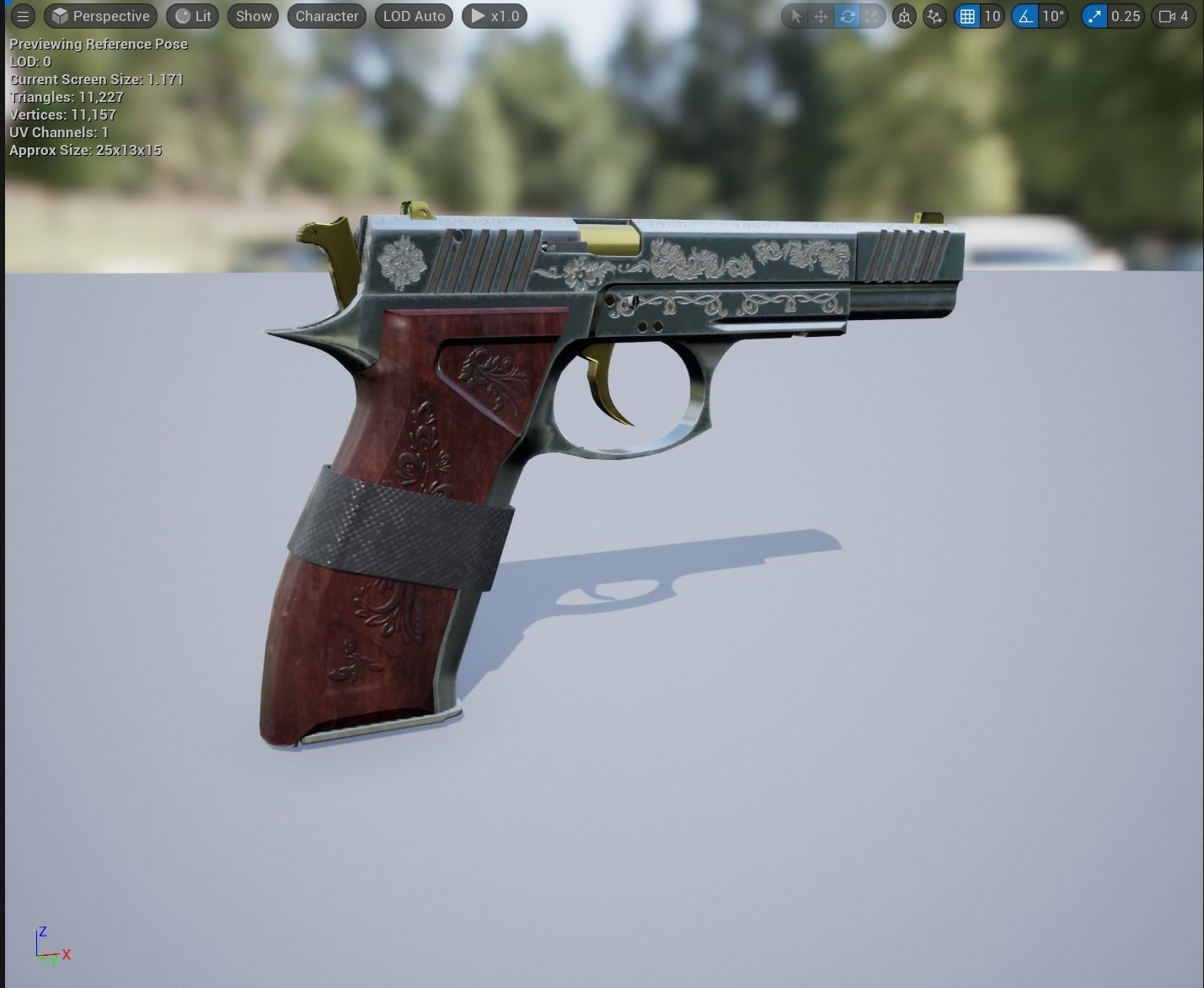 Revenge Silver Low-poly 3D model_7