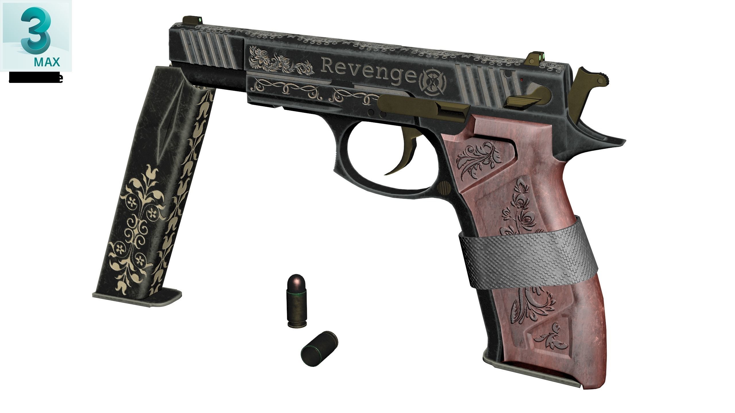 Revenge Silver Low-poly 3D model_13