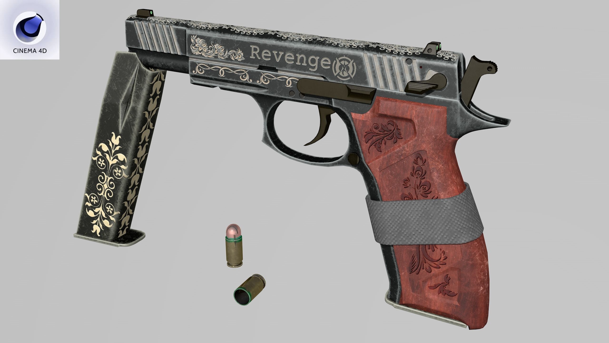 Revenge Silver Low-poly 3D model_17