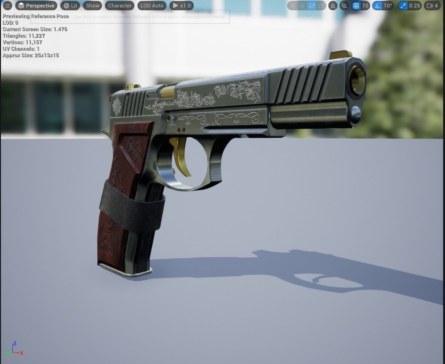 Revenge Silver Low-poly 3D model_6