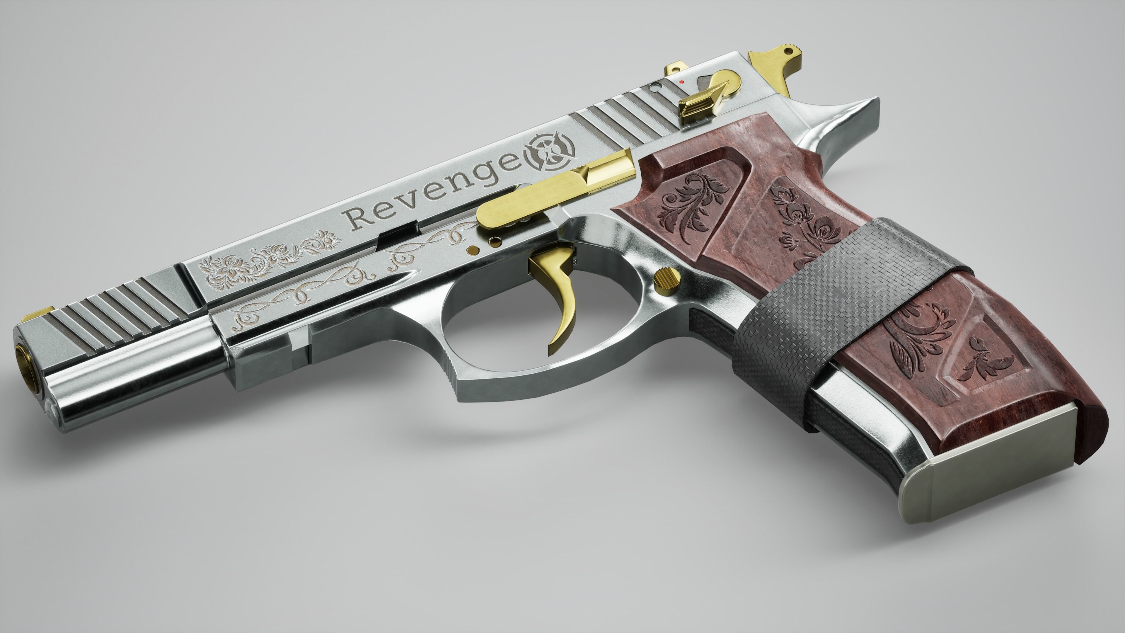 Revenge Silver Low-poly 3D model_3