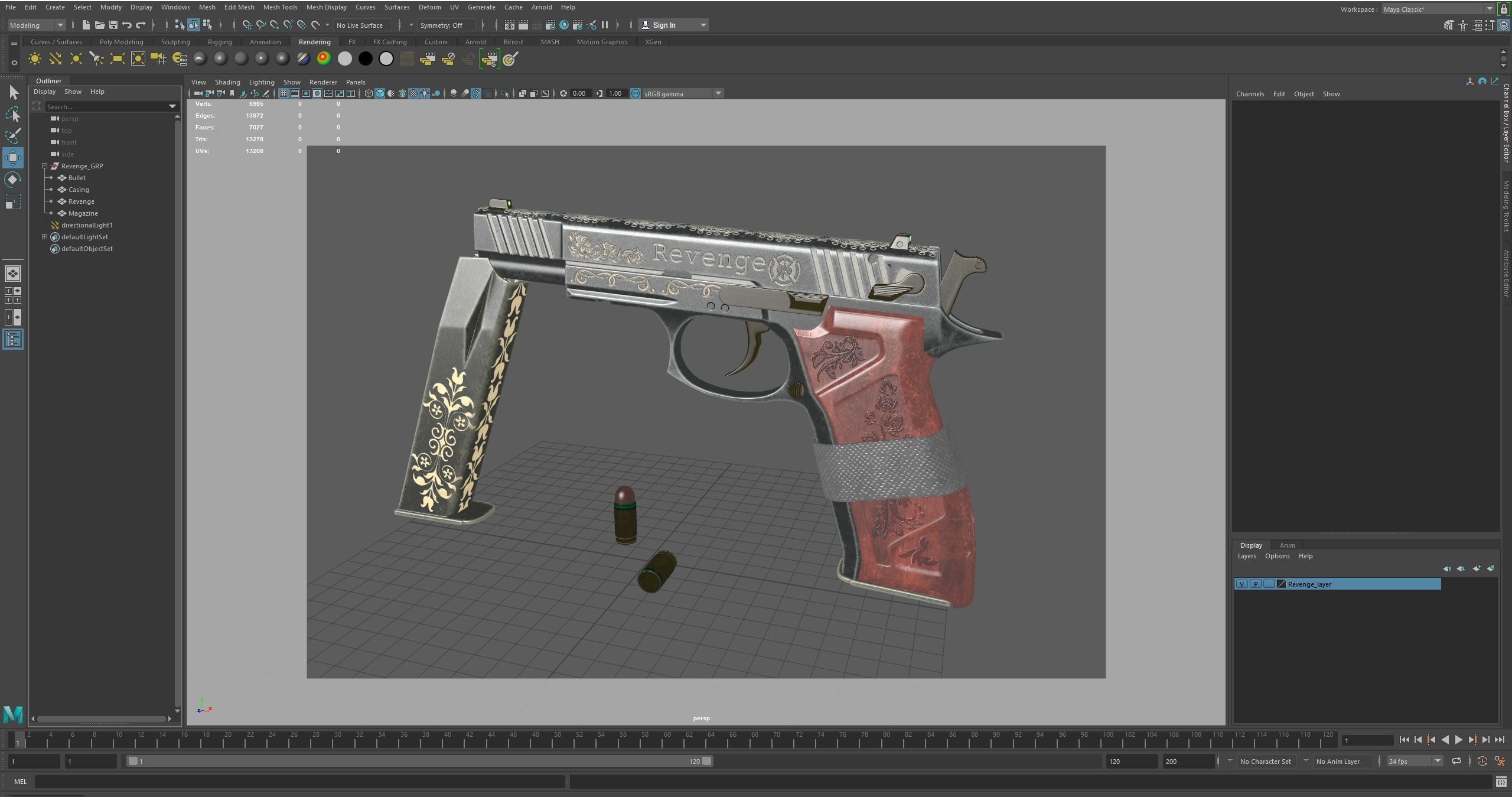Revenge Silver Low-poly 3D model_16