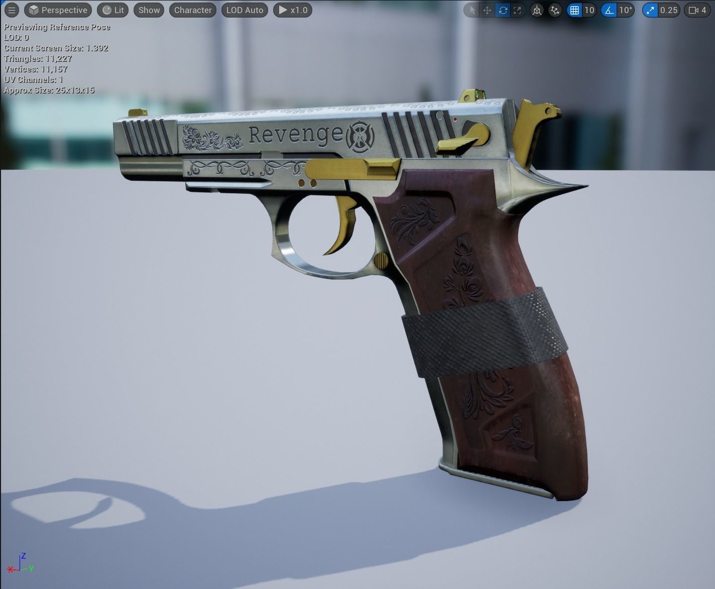 Revenge Silver Low-poly 3D model_4