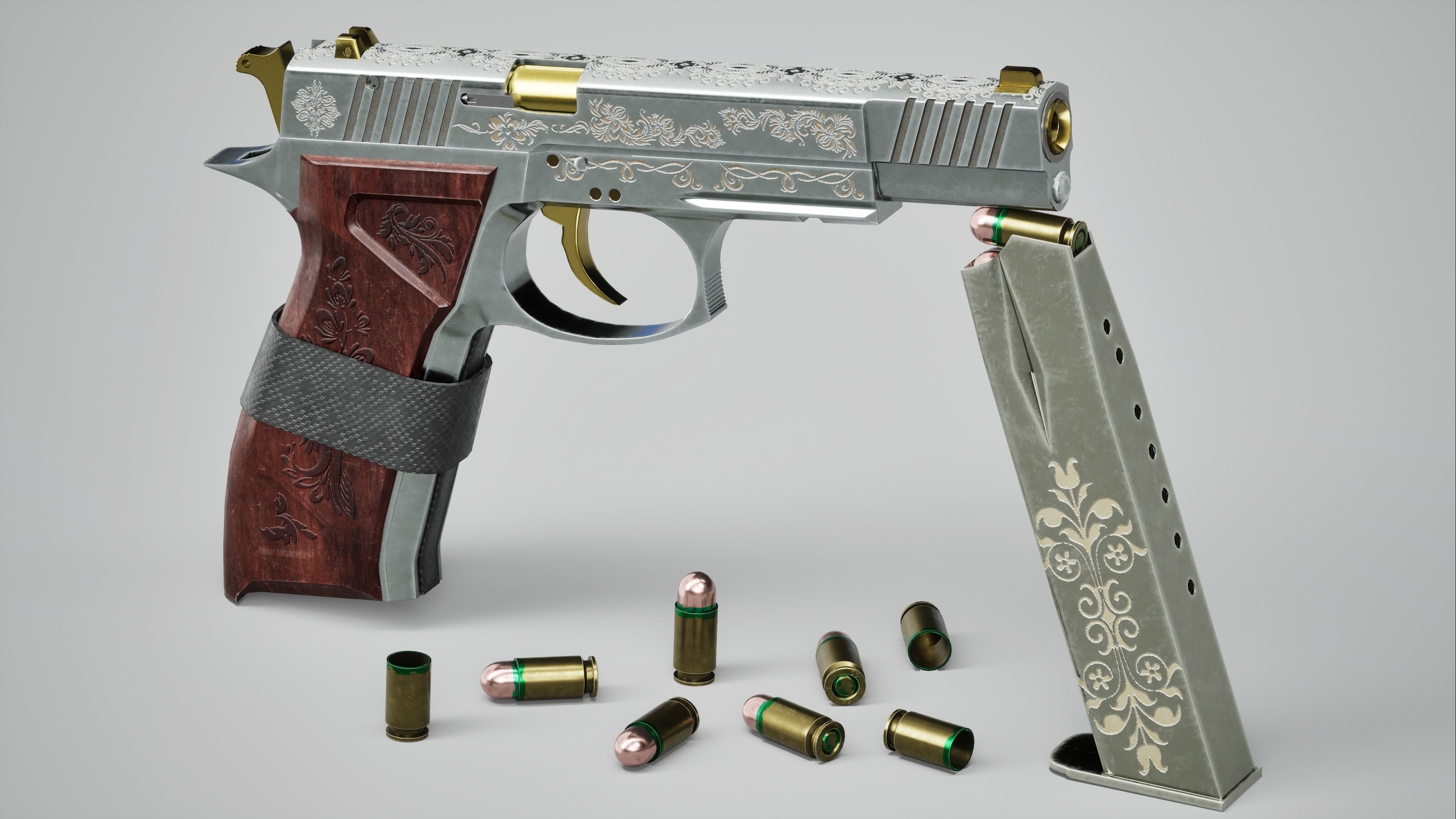 Revenge Silver Low-poly 3D model_1