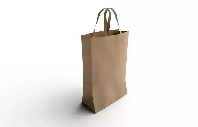 Paper Bag  M06 Low-poly 3D model