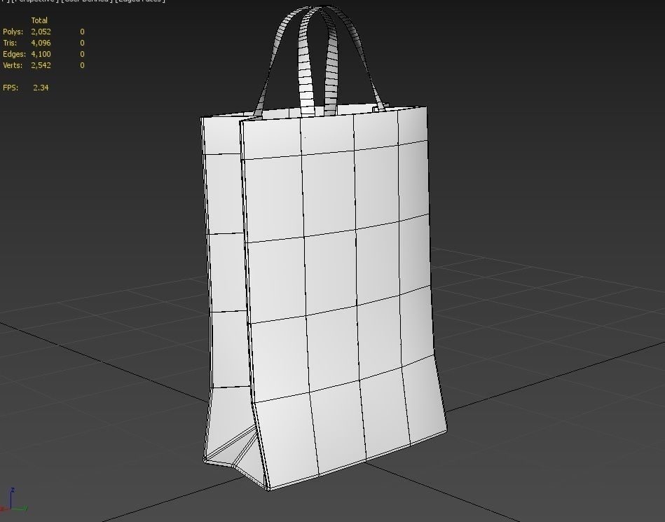 Paper Bag  M06 Low-poly 3D model_7