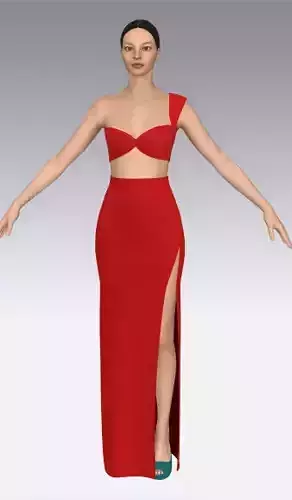 red one shoulder 