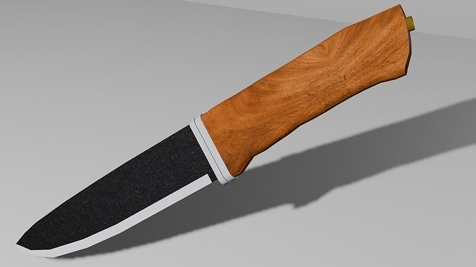 Hunting knife Low-poly 3D model