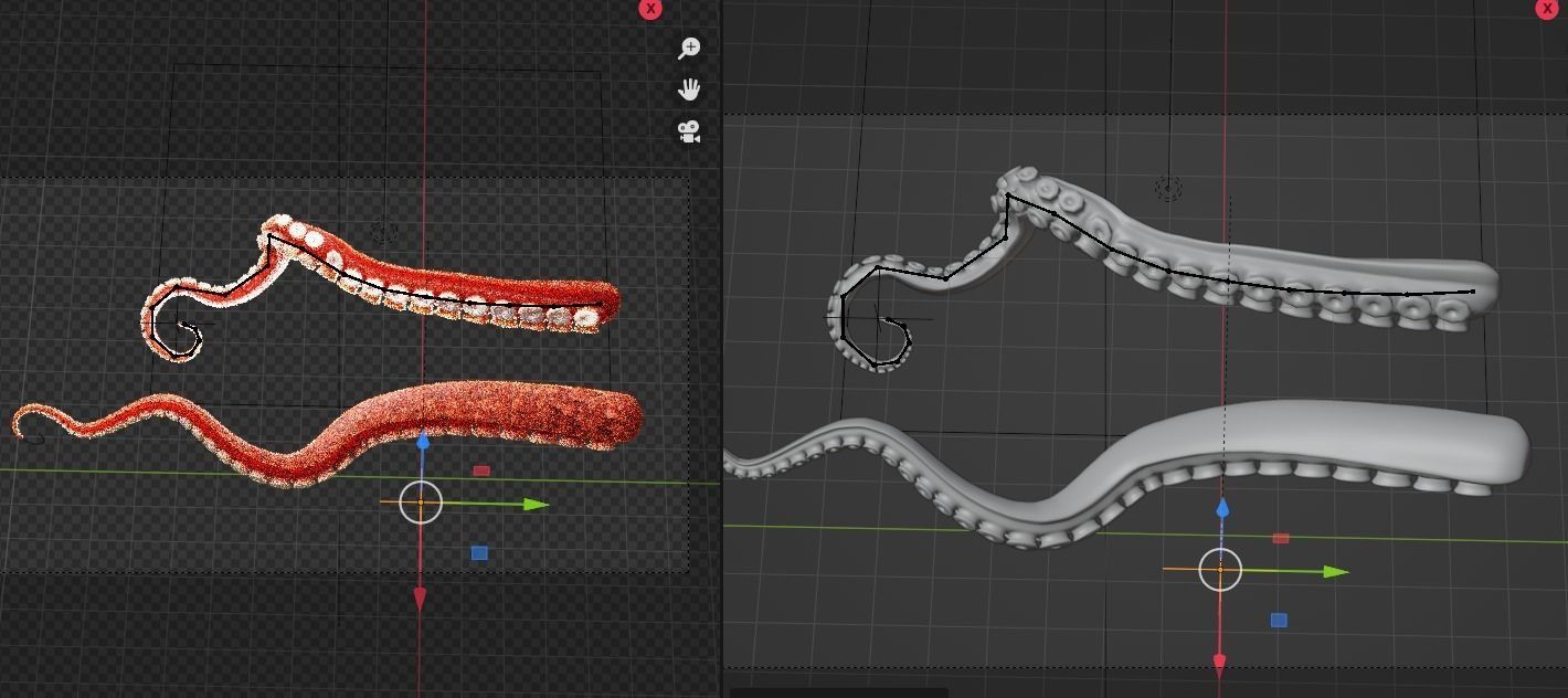 Tentacle Animation System Low-poly 3D model_6