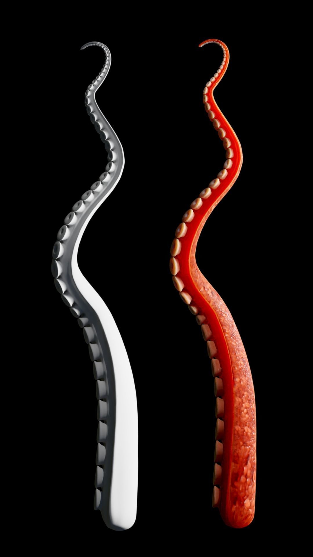 Tentacle Animation System Low-poly 3D model_2