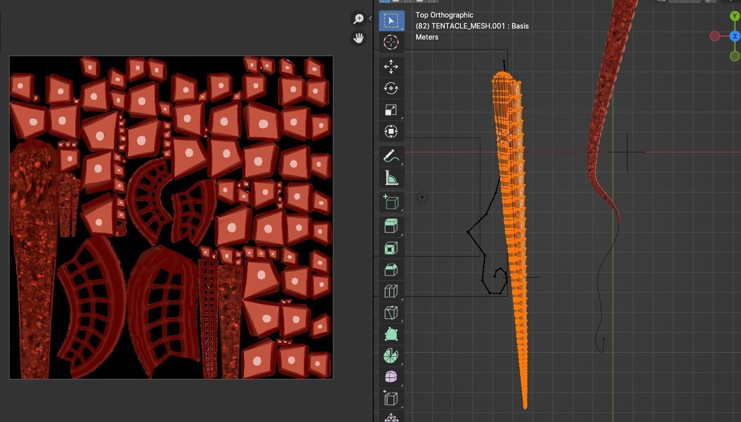 Tentacle Animation System Low-poly 3D model_7