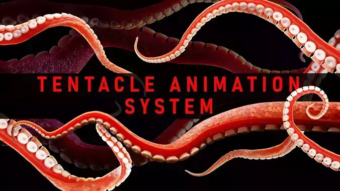 Tentacle Animation System Low-poly 3D model
