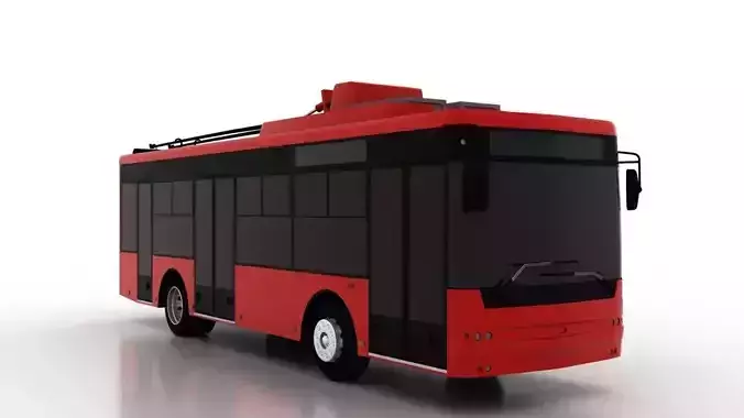 Trolleybus Bogdan T60112 Low Low-poly 3D model