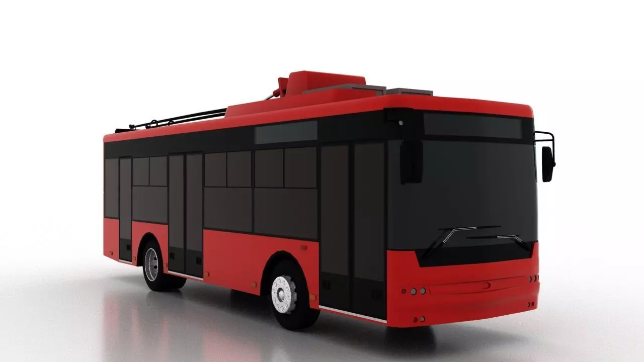 Trolleybus Bogdan T60112 Low Low-poly 3D model_0
