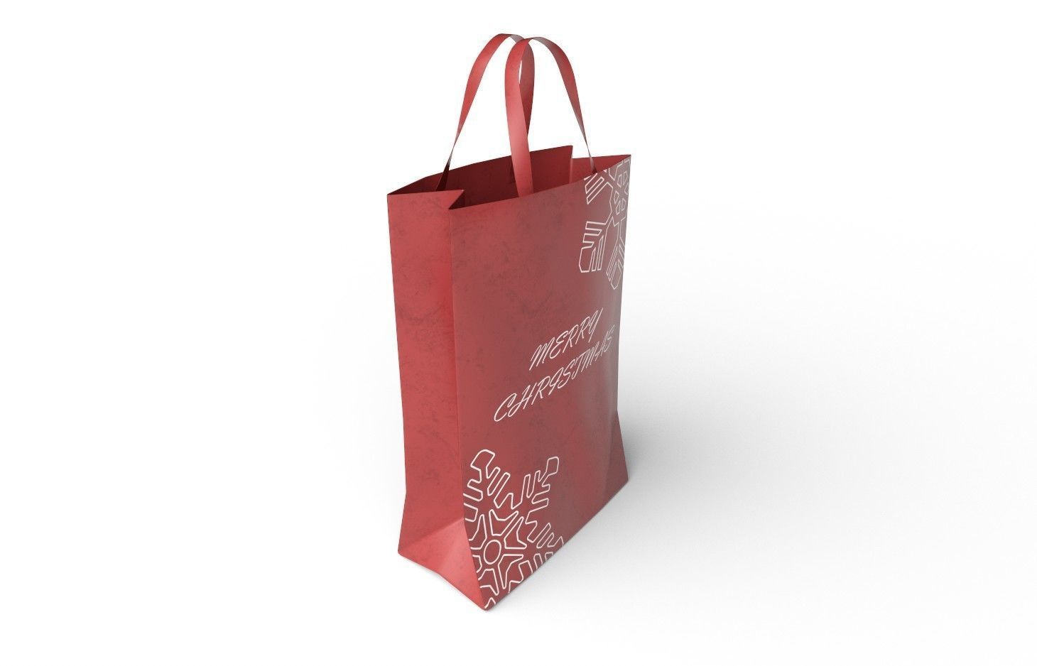 Paper Bag  M06A Low-poly 3D model_5