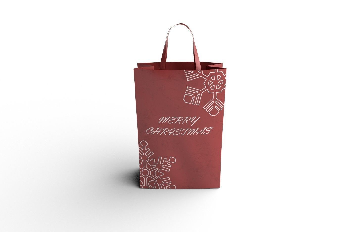 Paper Bag  M06A Low-poly 3D model_3