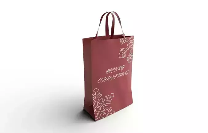 Paper Bag  M06A Low-poly 3D model