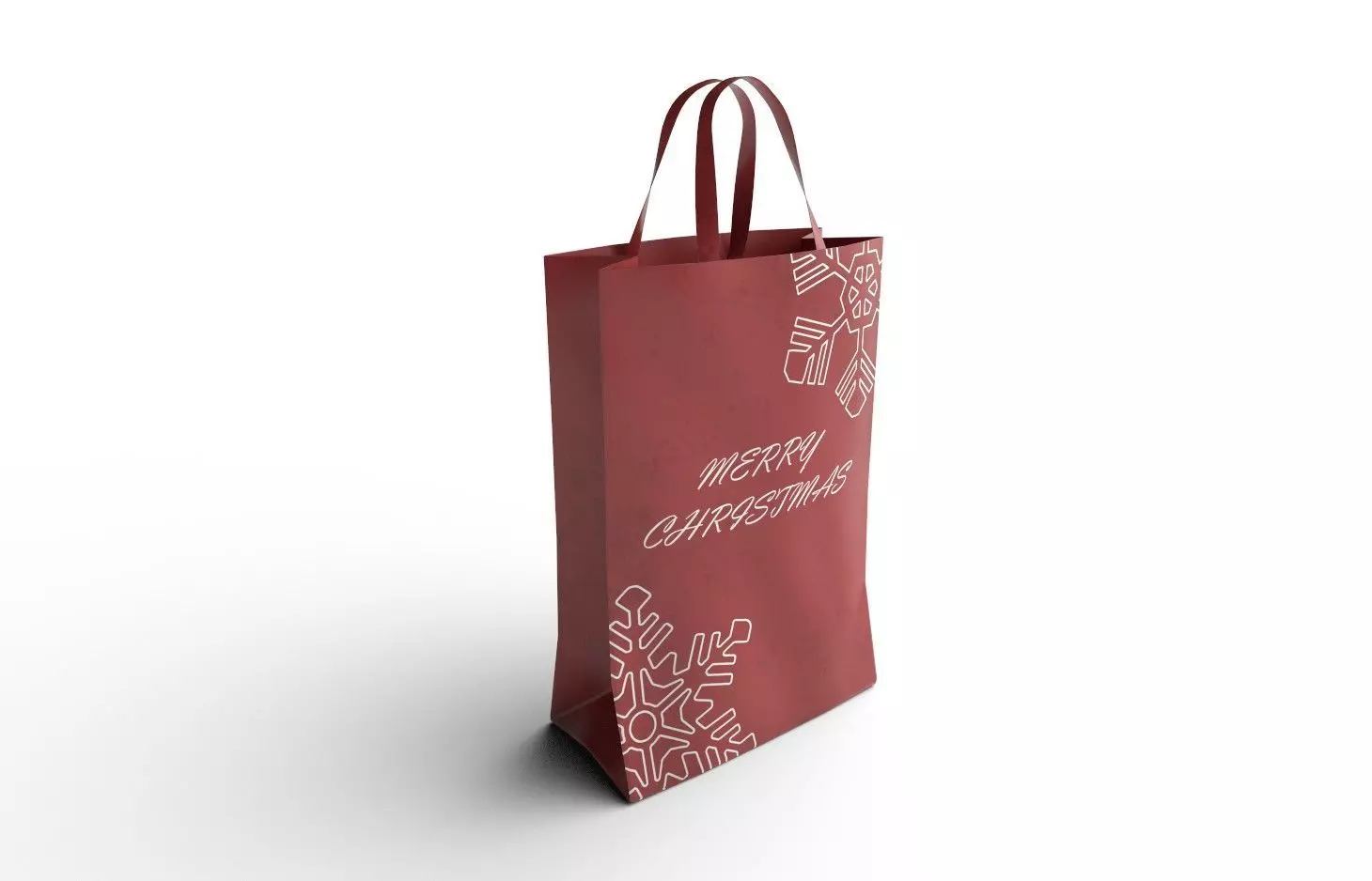 Paper Bag  M06A Low-poly 3D model_0