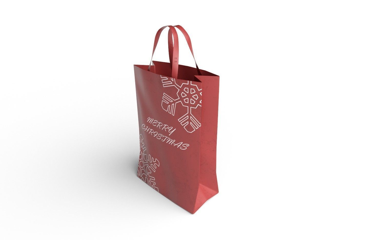 Paper Bag  M06A Low-poly 3D model_4