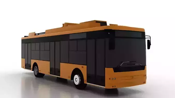 Trolleybus Bogdan T70115AC Low Low-poly 3D model