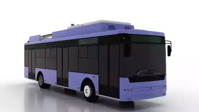Trolleybus Bogdan T70118 Low Low-poly 3D model