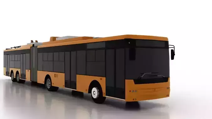 Trolleybus Bogdan T90111 Low Low-poly 3D model