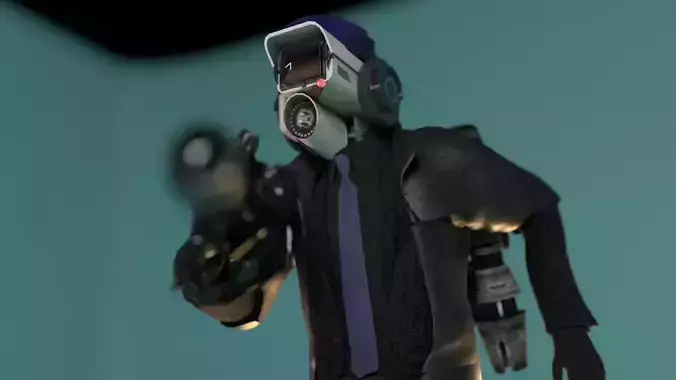 Animated Sergeant Cameraman 3D model