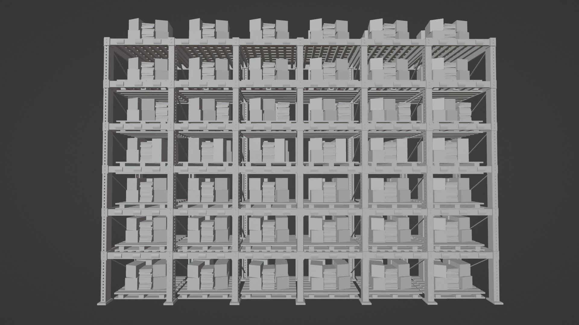 Warehouse shelves 3D model_5
