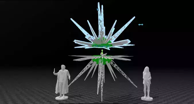 Escape Pod from the 1978 Superman movie with figures 3D print model