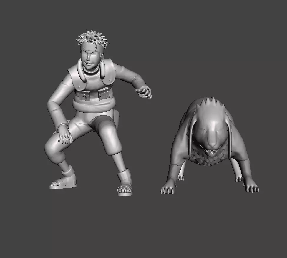 Kiba Inuzuka Jonin and Akamaru 3D Model 3D print model_0