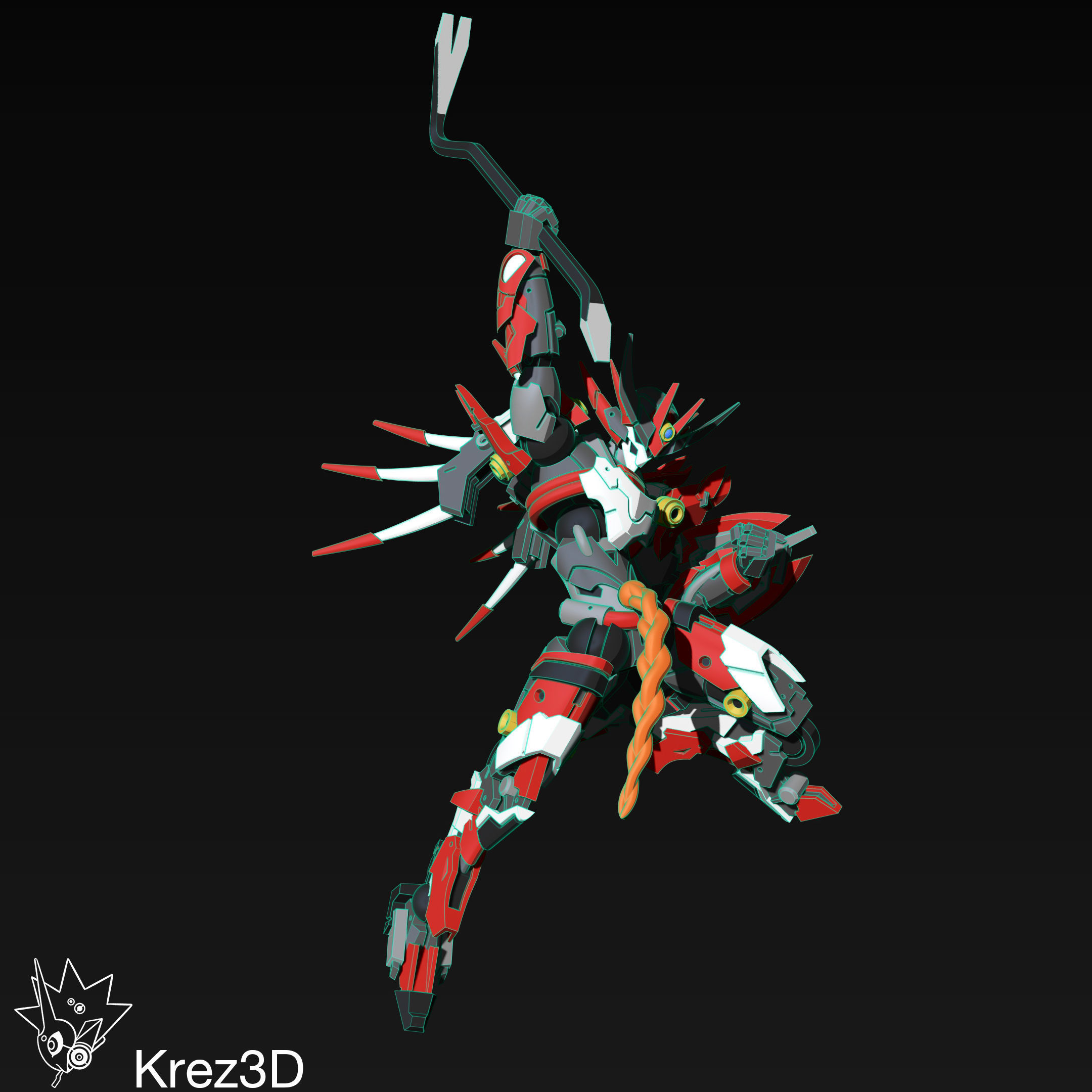 SA-8 Cook Ding 3D print model_3