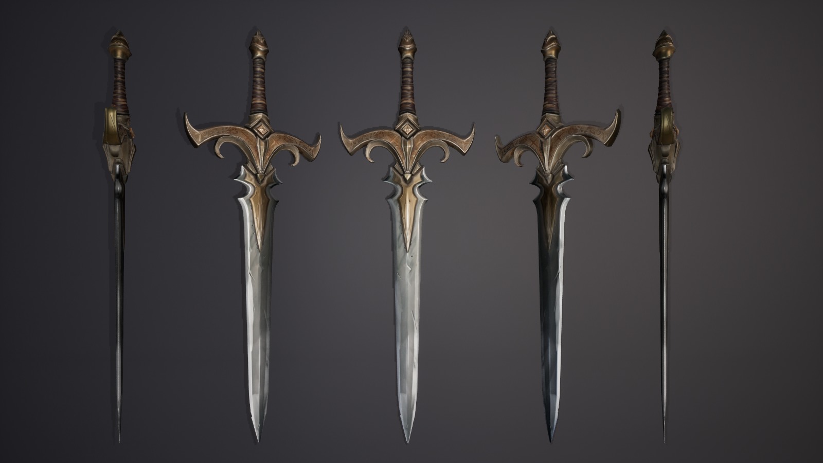 3D model Weapon Sword Blade PBR Stylized VR / AR / low-poly | CGTrader