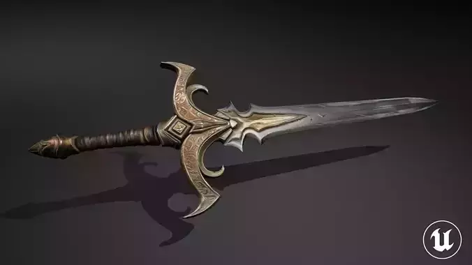 Weapon Sword Blade PBR Stylized  Low-poly 3D model